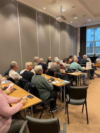 Åpent møte i Ålesund 15. mars 2022 - med om lag 50 personer.